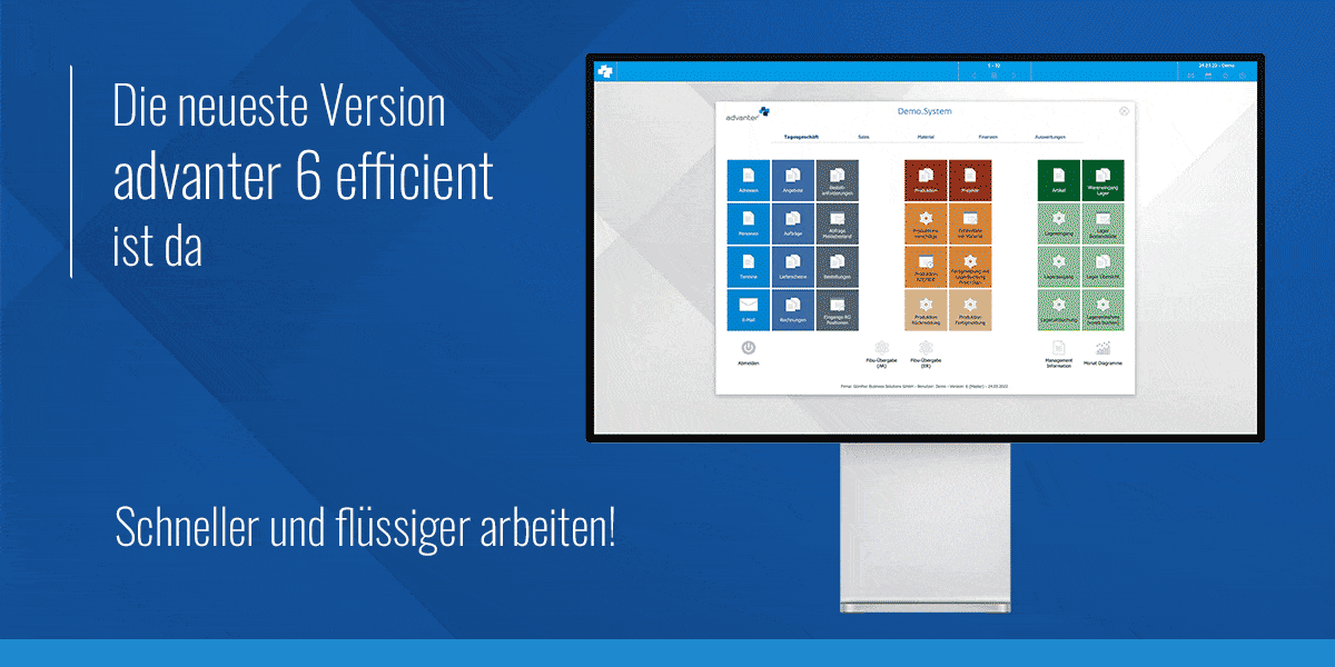 Die neue Version advanter 6 efficient ist da!