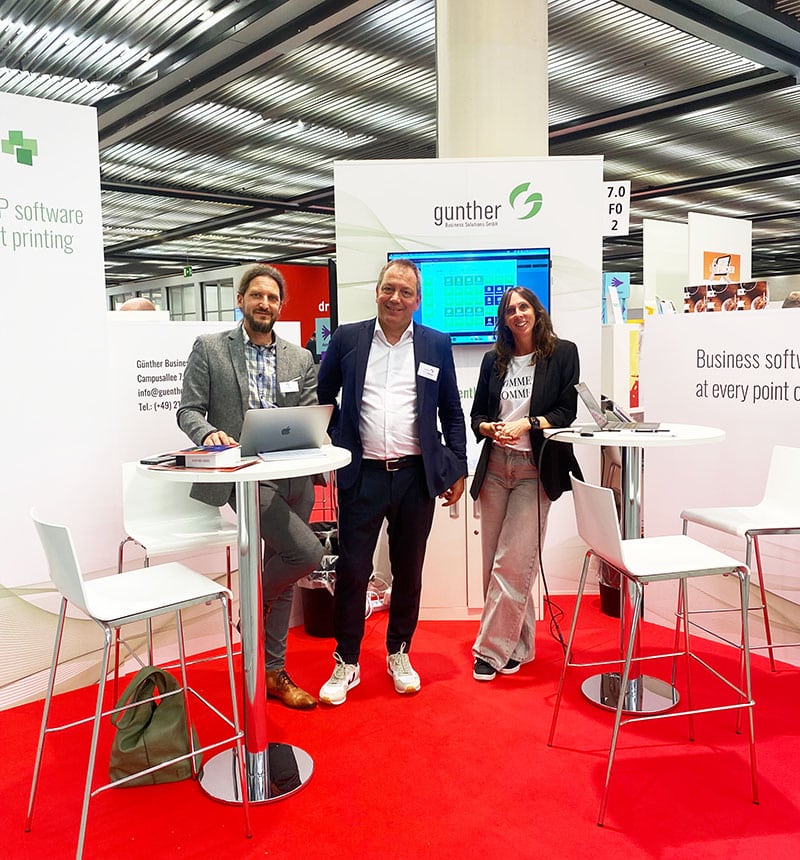 Günther Business Solutions mit advanter ERP auf der drupa