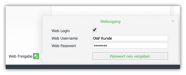 Einrichtung LogIn für Kunden in advanter